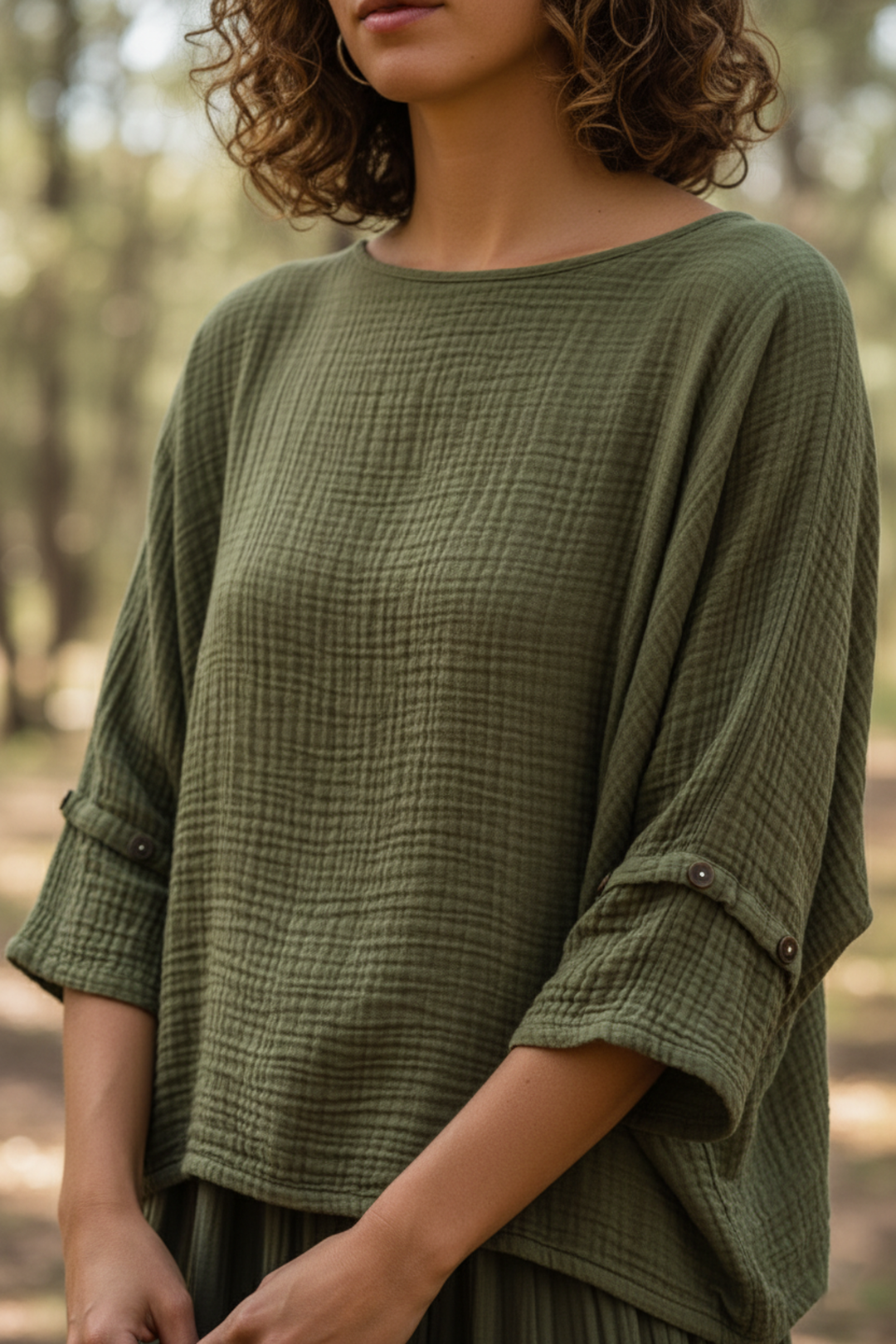 Alisa Boho Top Olive