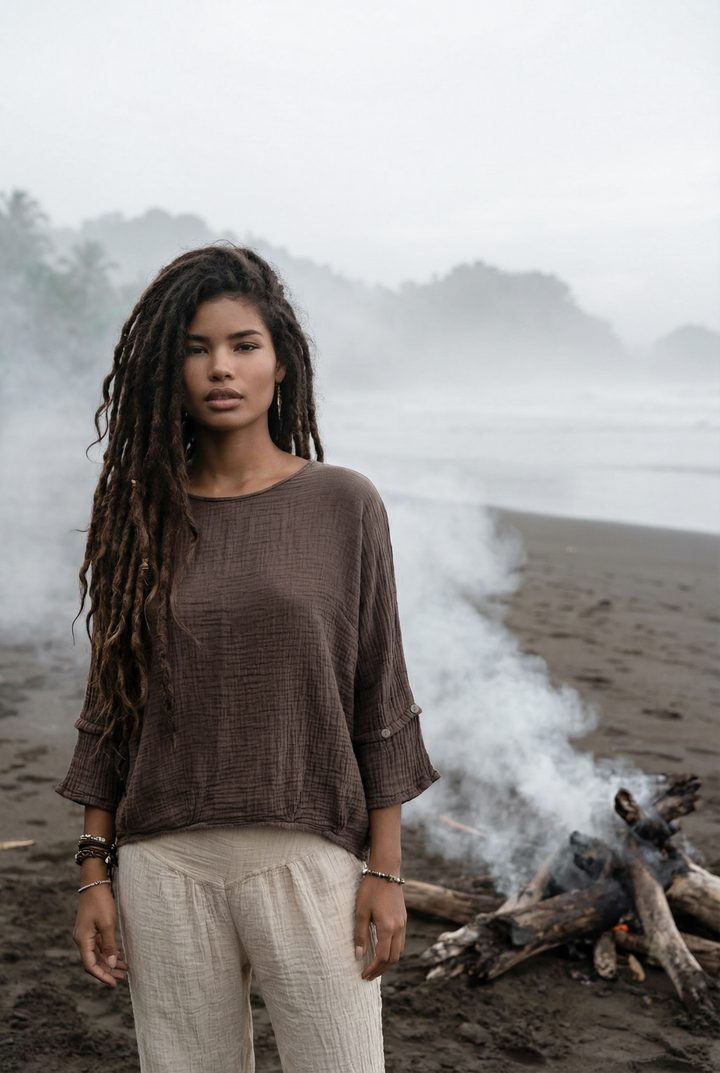 Alisa Boho Top Mocha