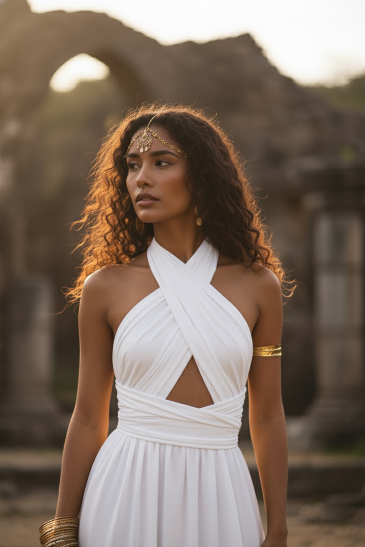 Amara Bohemian Maxi Dress White