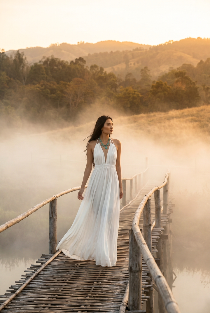 Athena Dress White