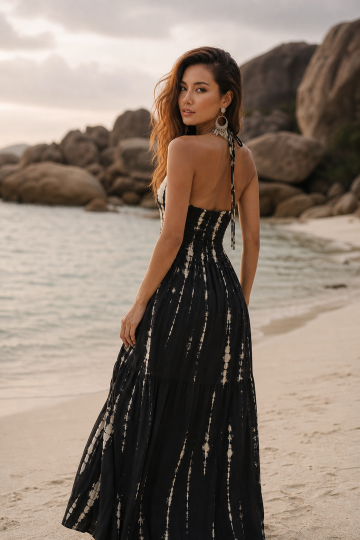 Tye Dye Dress Avani Black