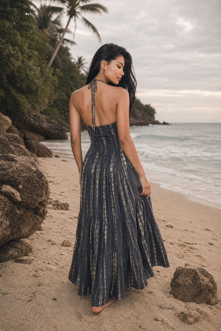 Tye Dye Dress Avani Dark Grey