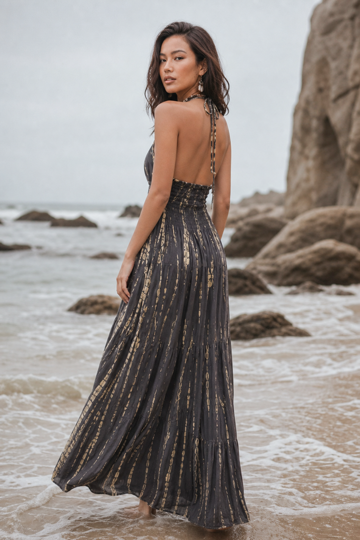 Tye Dye Dress Avani Dark Grey