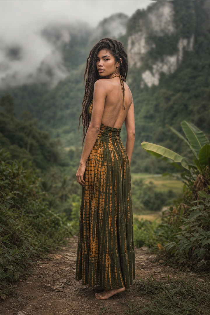 Tye Dye Dress Avani Olive