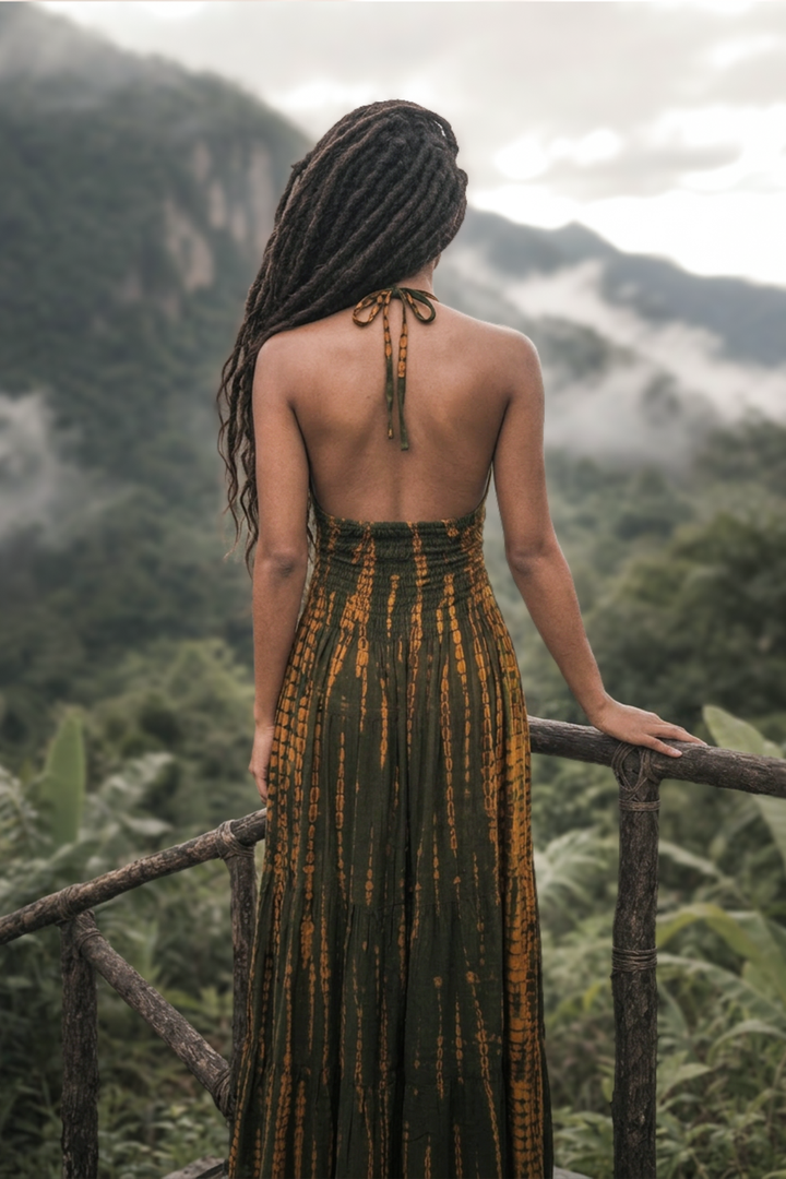 Tye Dye Dress Avani Olive