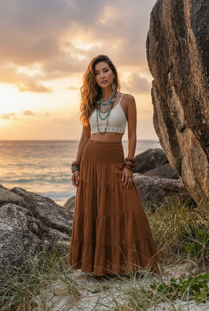 Maxi Skirt Keela Burnt Orange