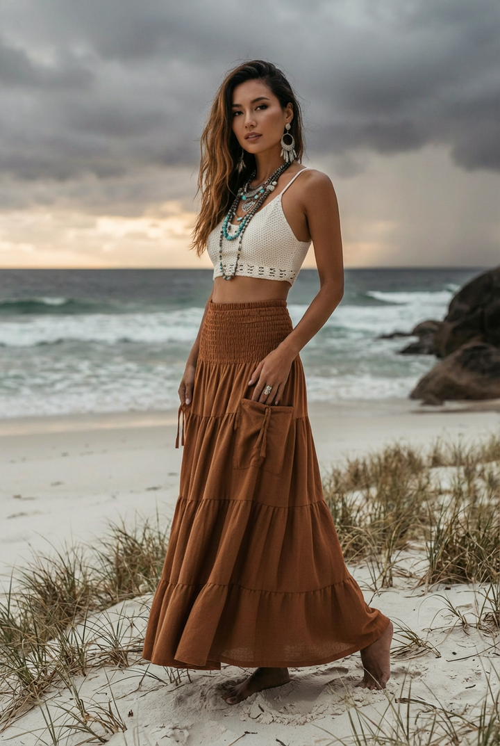 Maxi Skirt Keela Burnt Orange