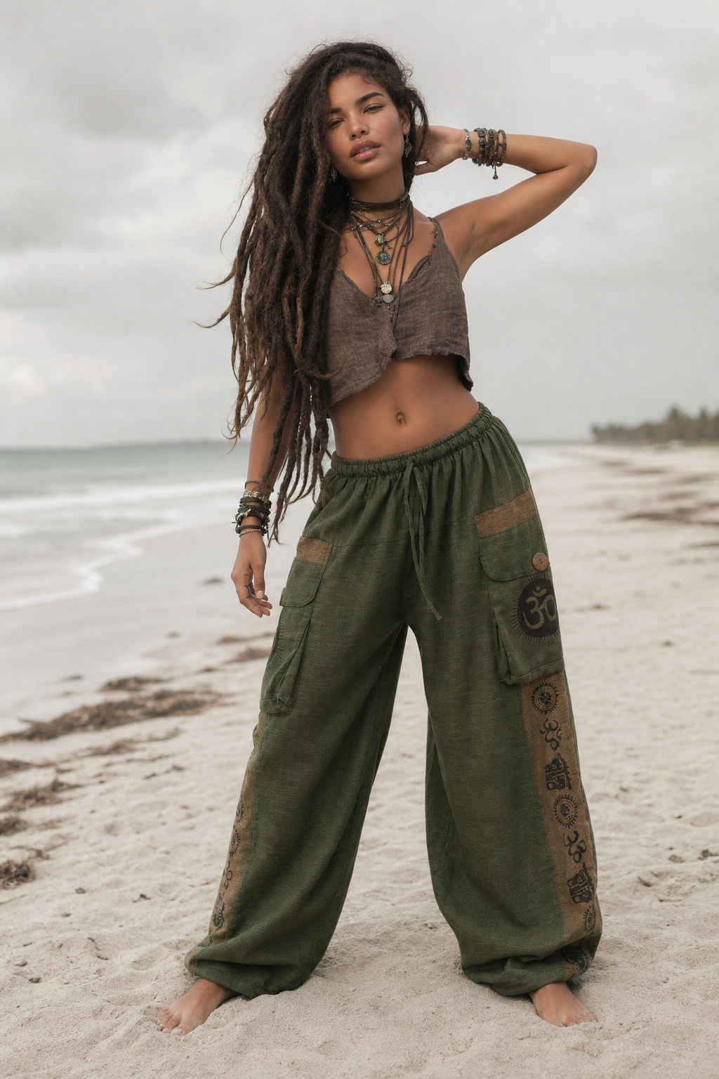Earthbound Yoga Pants Olive - Unisex