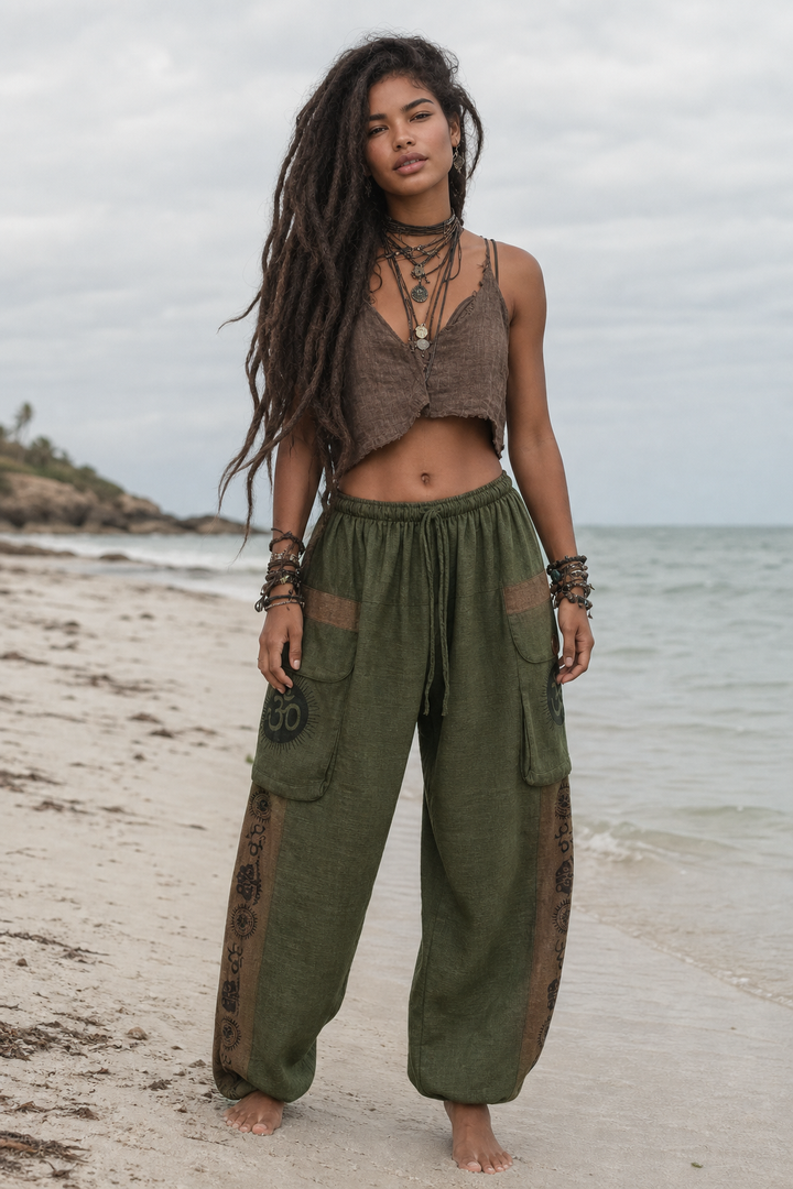Earthbound Yoga Pants Olive - Unisex