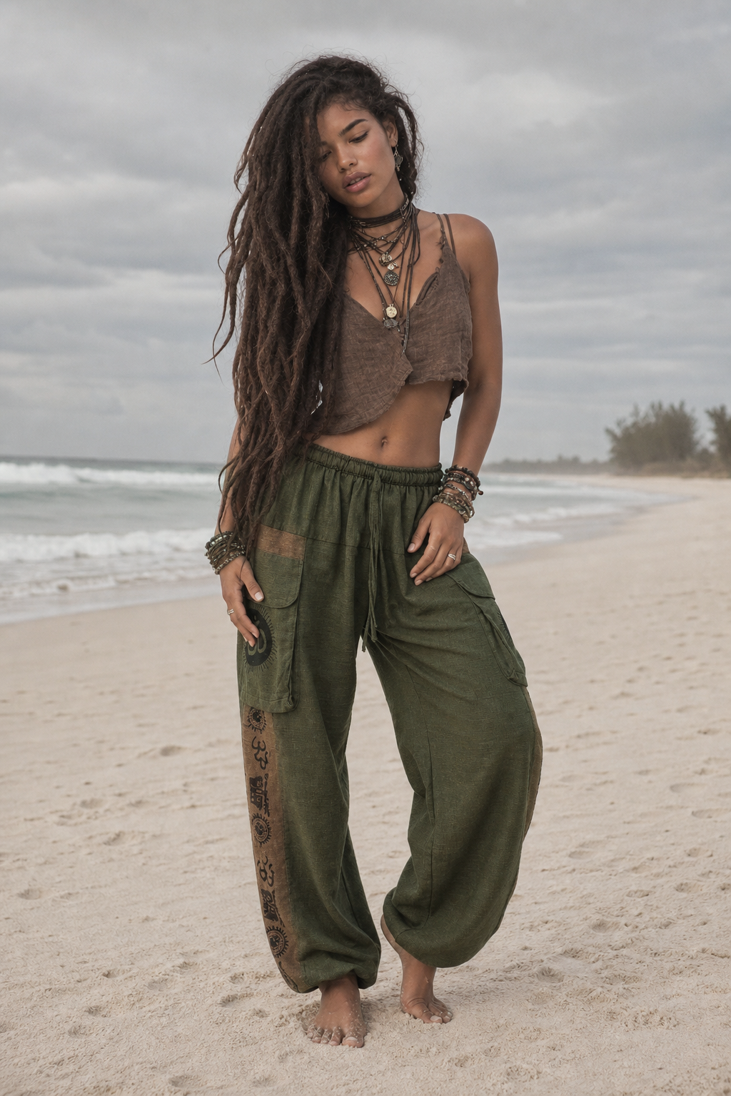 Earthbound Yoga Pants Olive - Unisex