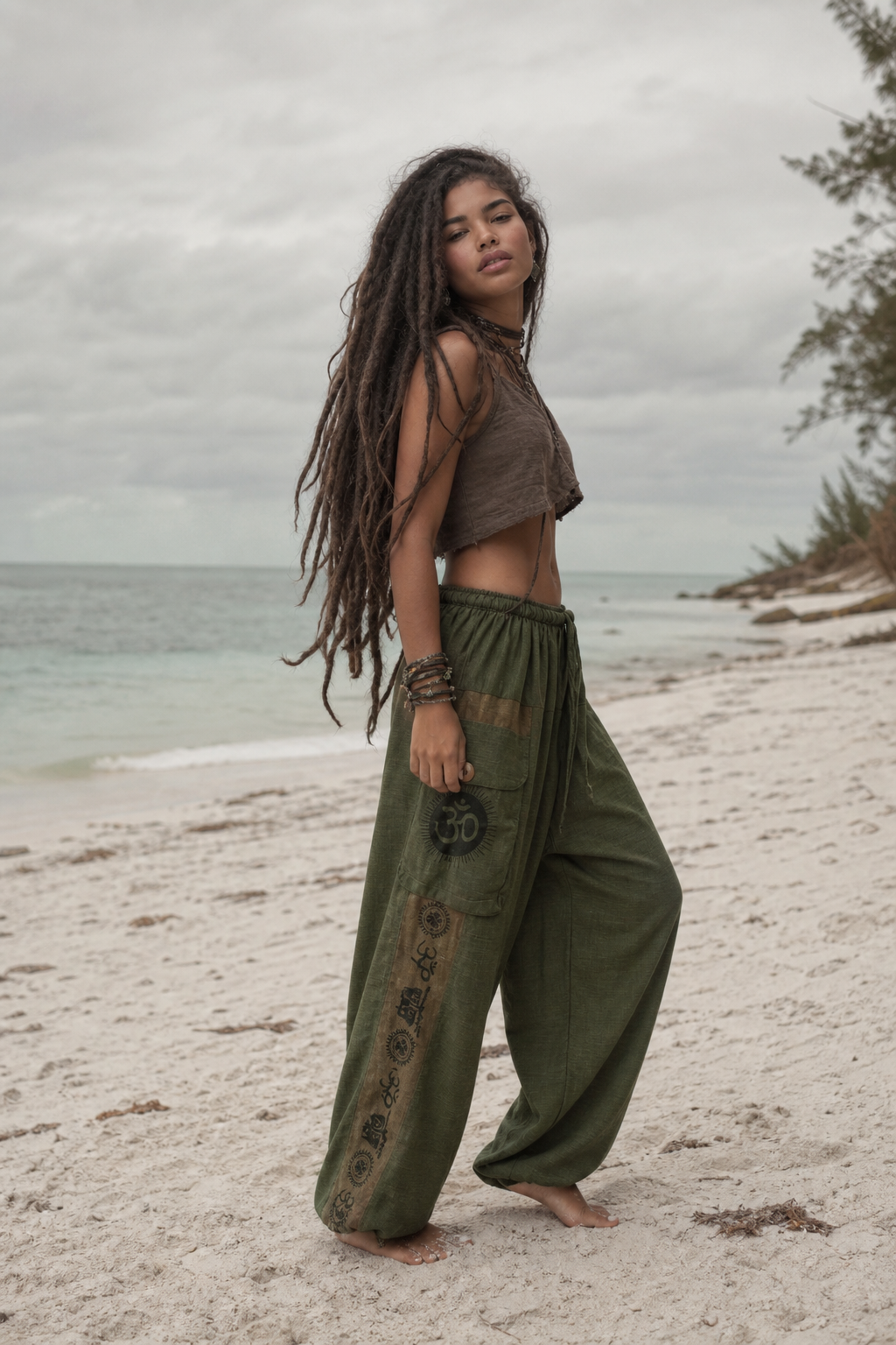 Earthbound Yoga Pants Olive - Unisex