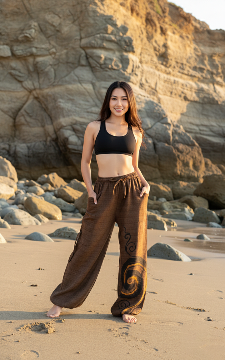 Harem Yoga Pants Spiral Print