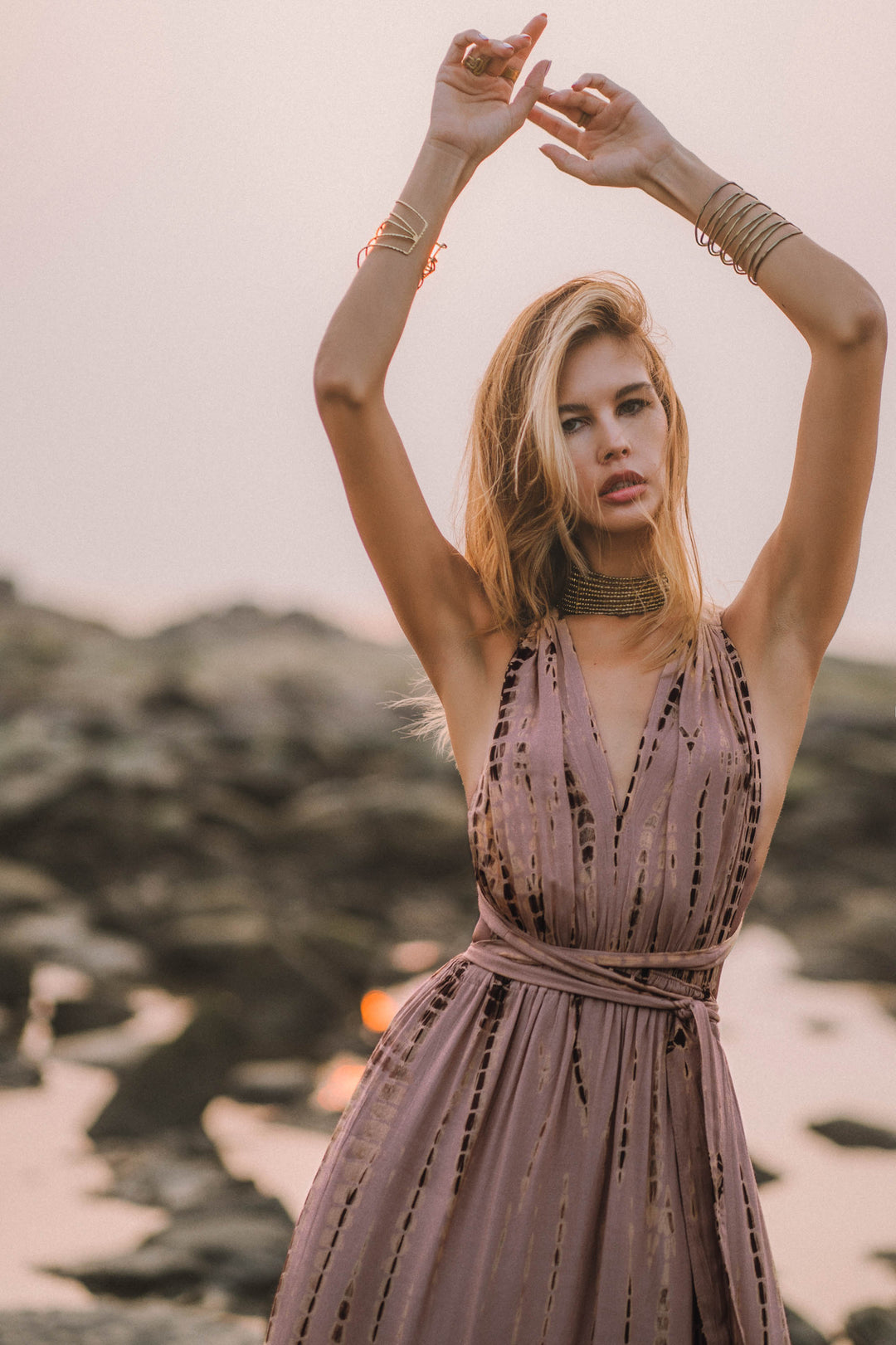 lioness brown tie dress Lioness Midnight slinky long sleeve contrast draped tie skirt detailing mini dress in chocolate