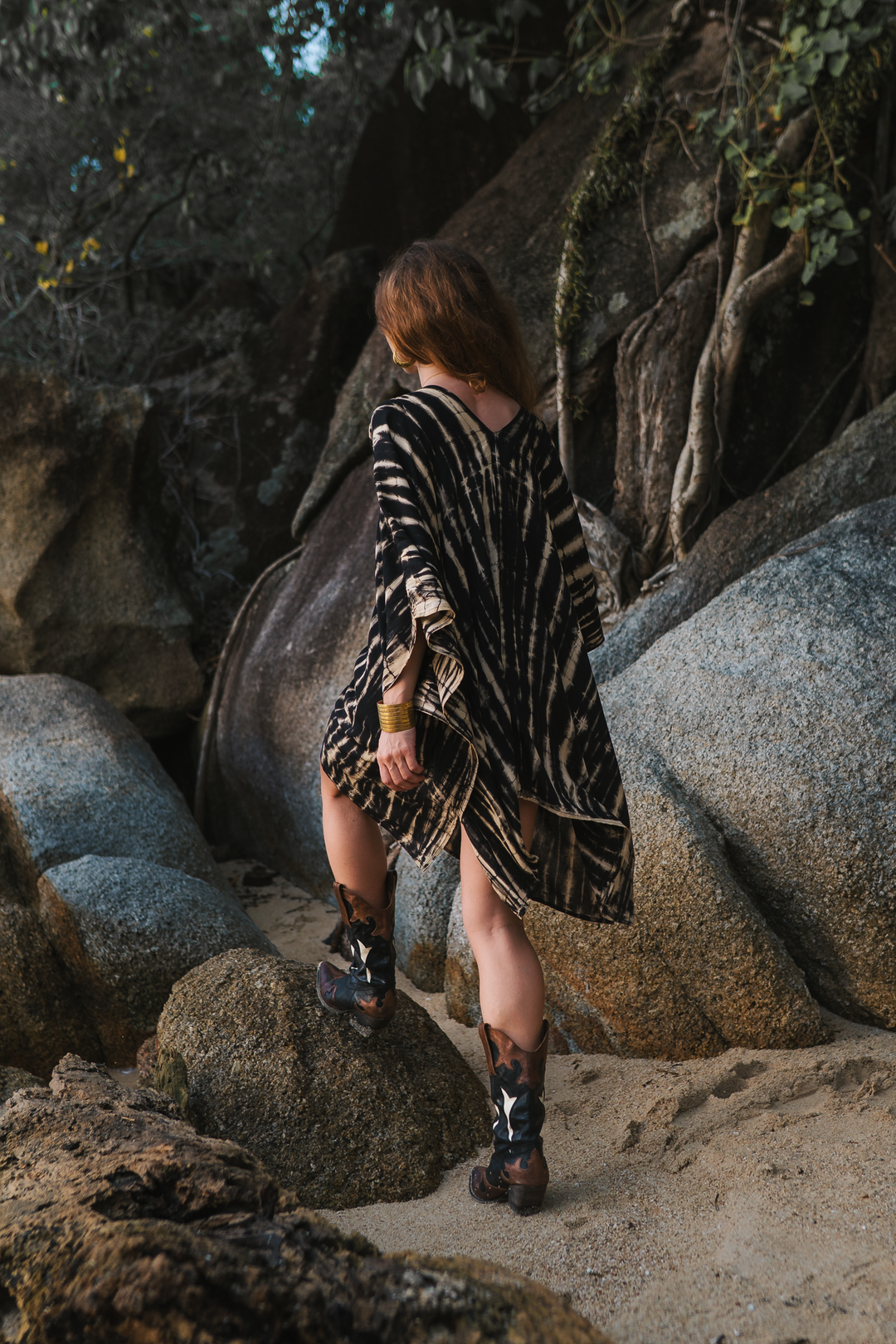 Sakari Tie Dye Dress Zebra