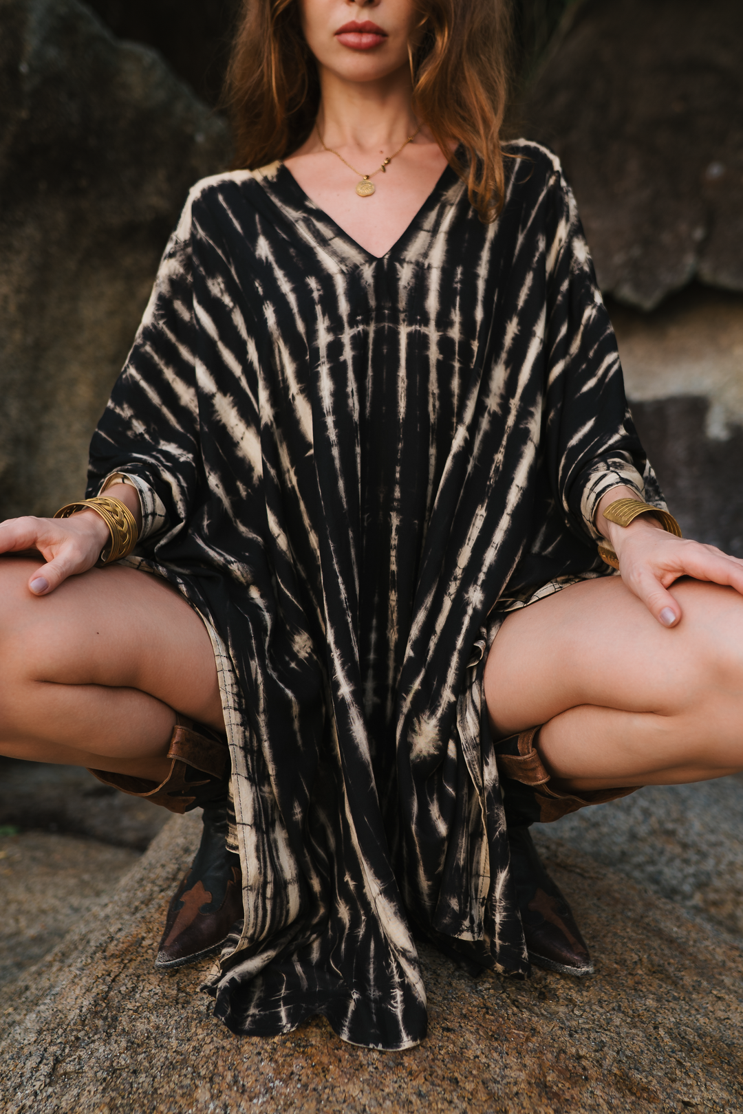 Sakari Tie Dye Dress Zebra