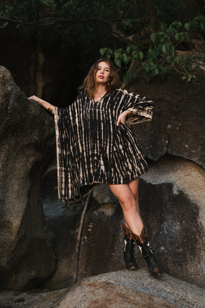 Sakari Tie Dye Dress Zebra