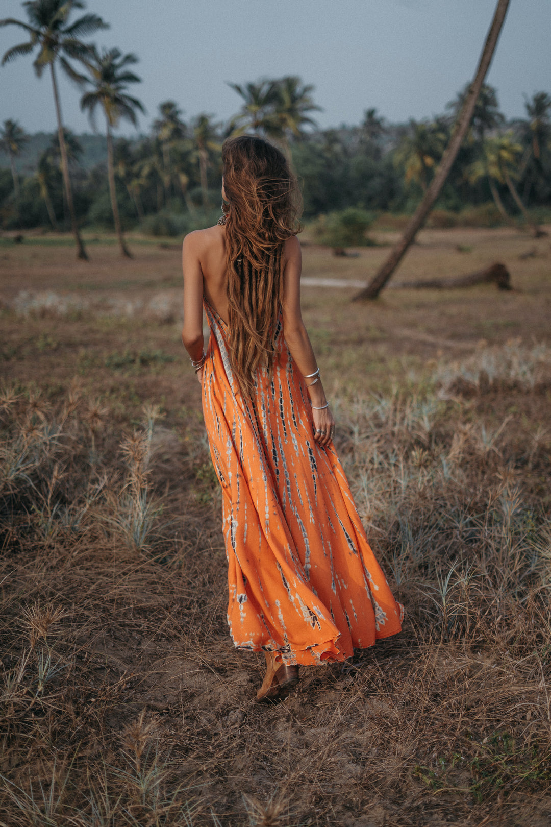 orange tie dye dress Flamingo Firestorm If you have a special occasion to attend Boho Maxi Tie Dye Dress