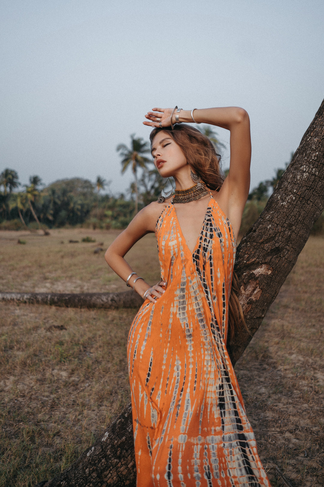 Flamingo Tie Dye Dress Firestorm Thaluta Flamingo Tie Dye Dress Firestorm Thaluta