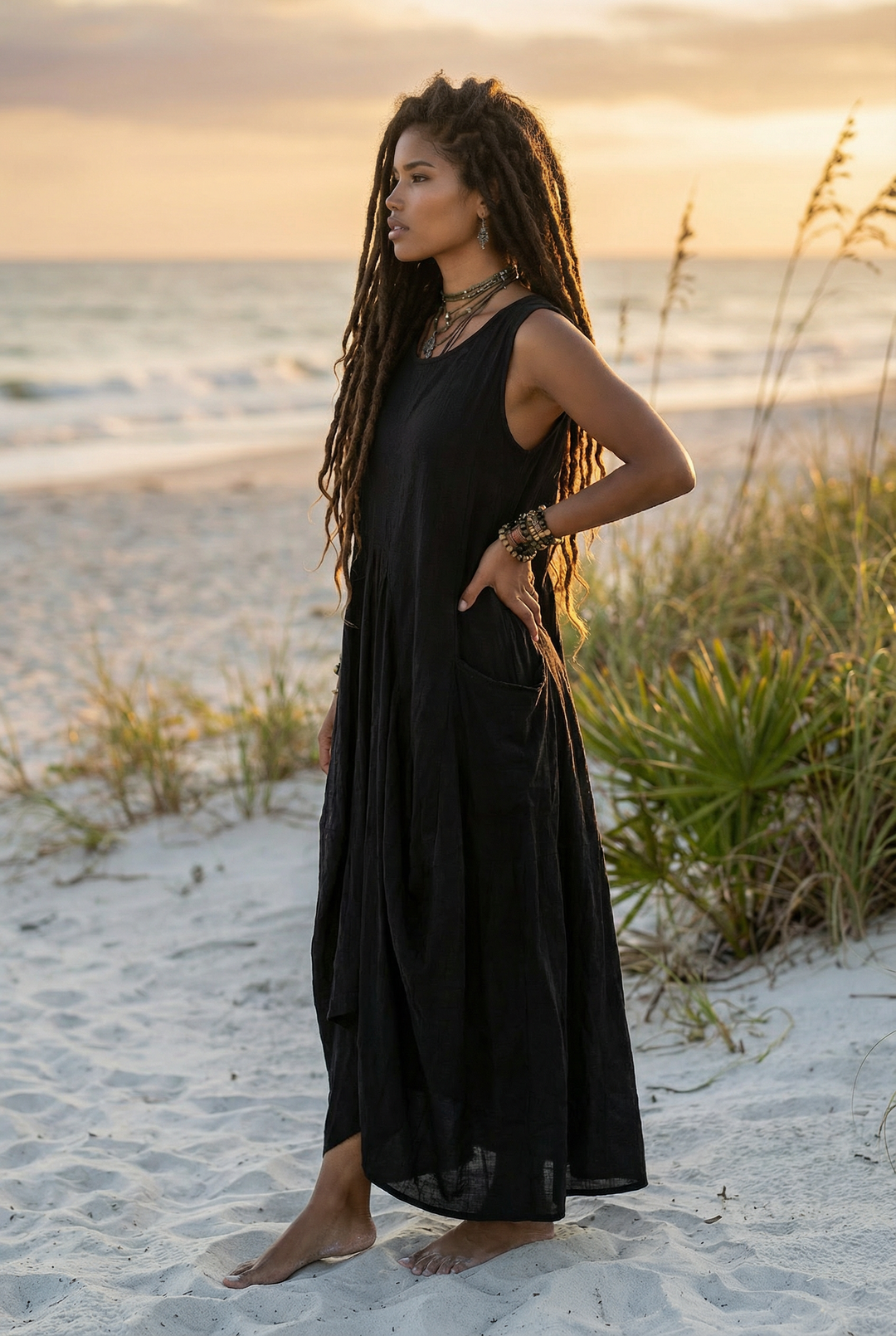 long black beach dress Montserrat Dress