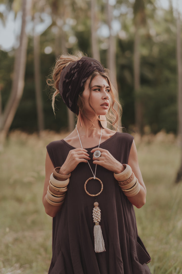 Maxi Dress Wayan Brown