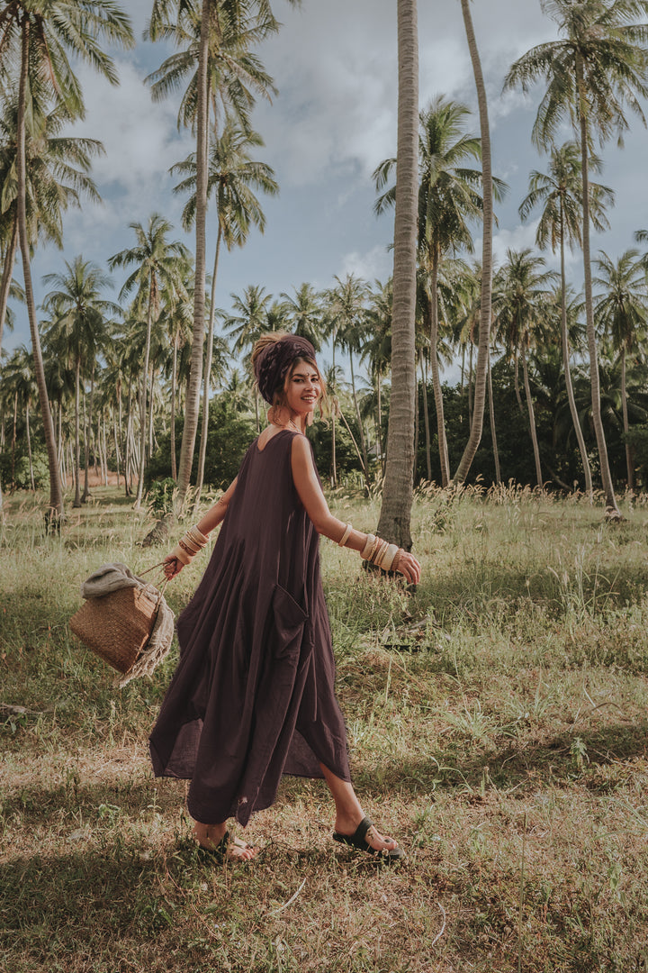 Maxi Dress Wayan Brown