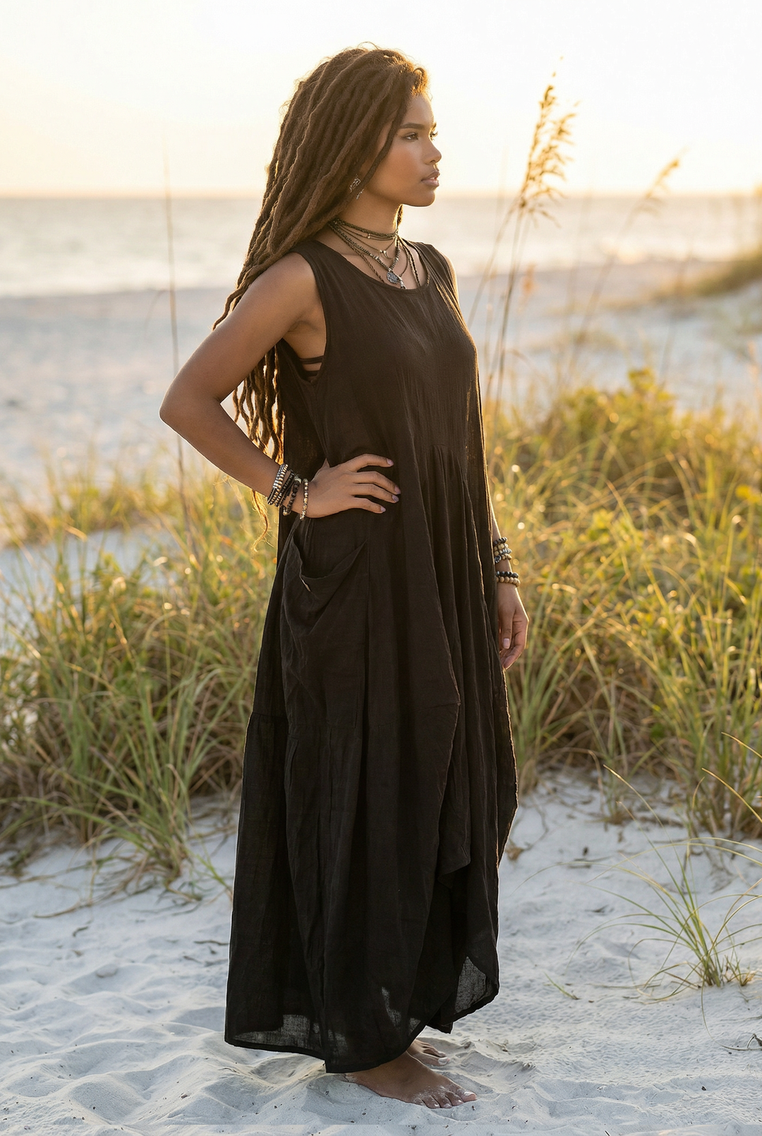 Midaxi Dress Wayan Black