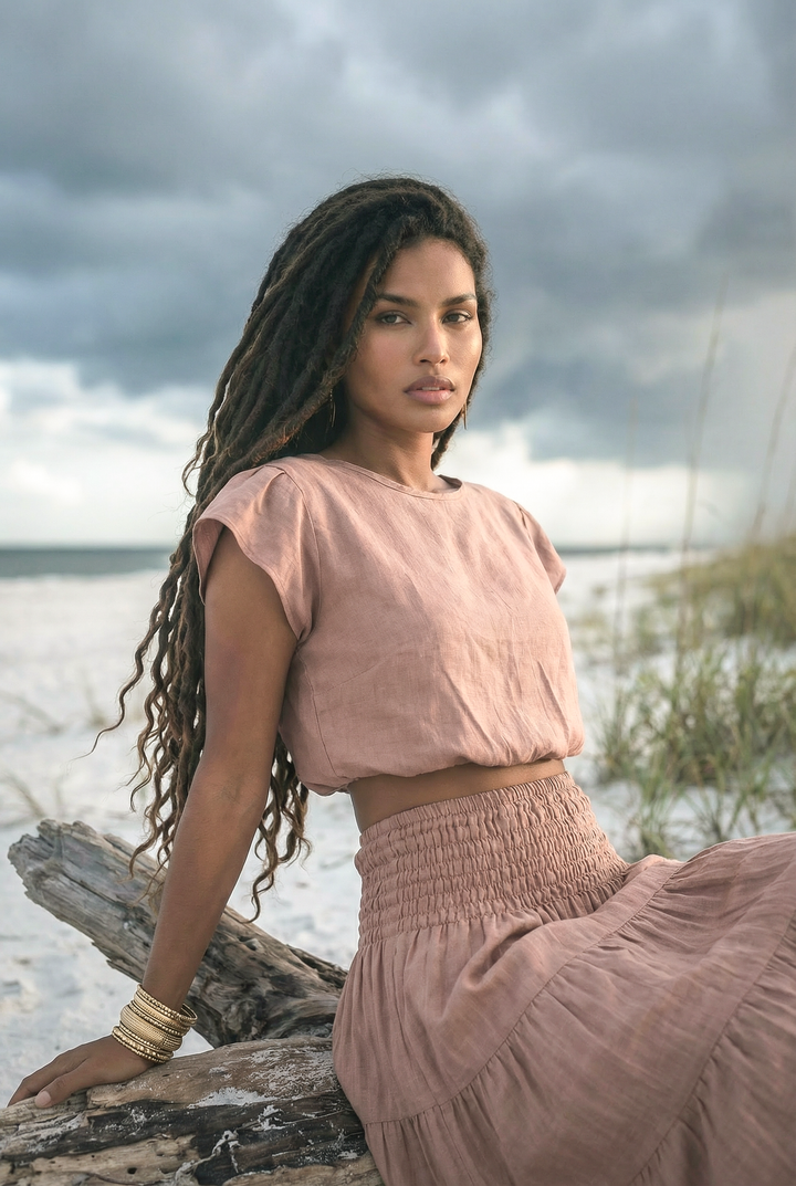 Cap Crop Top Sina Desert Rose