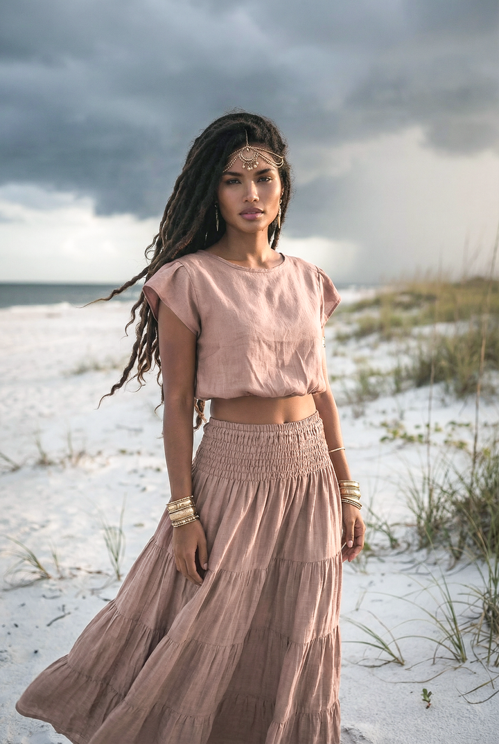 Cap Crop Top Sina Desert Rose