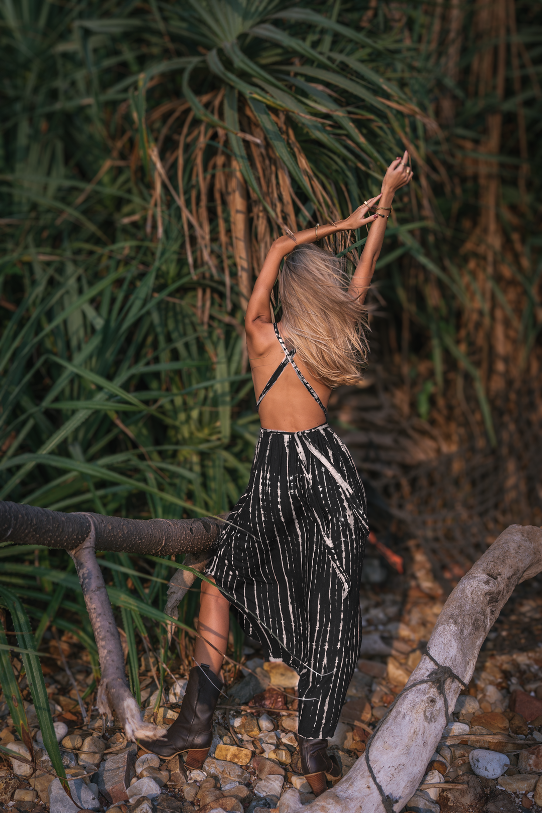 Tie Dye Dress Kiana Black