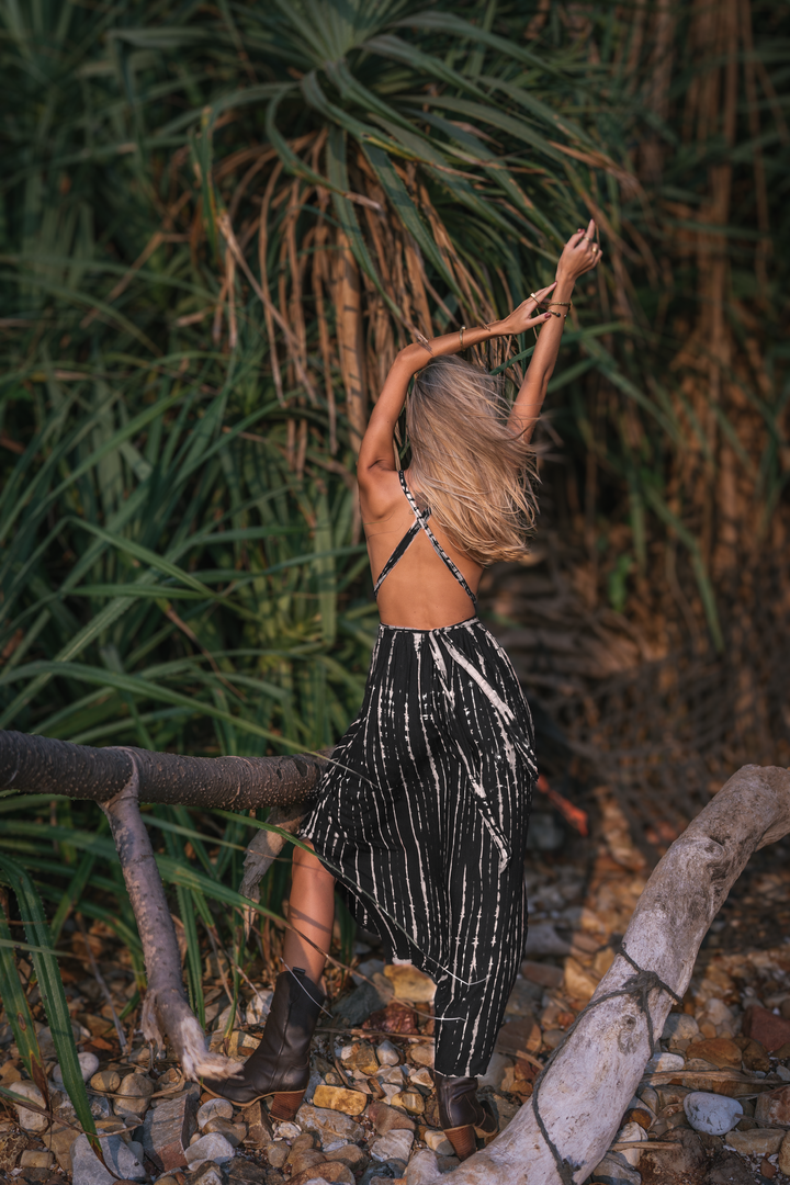 Tie Dye Dress Kiana Black