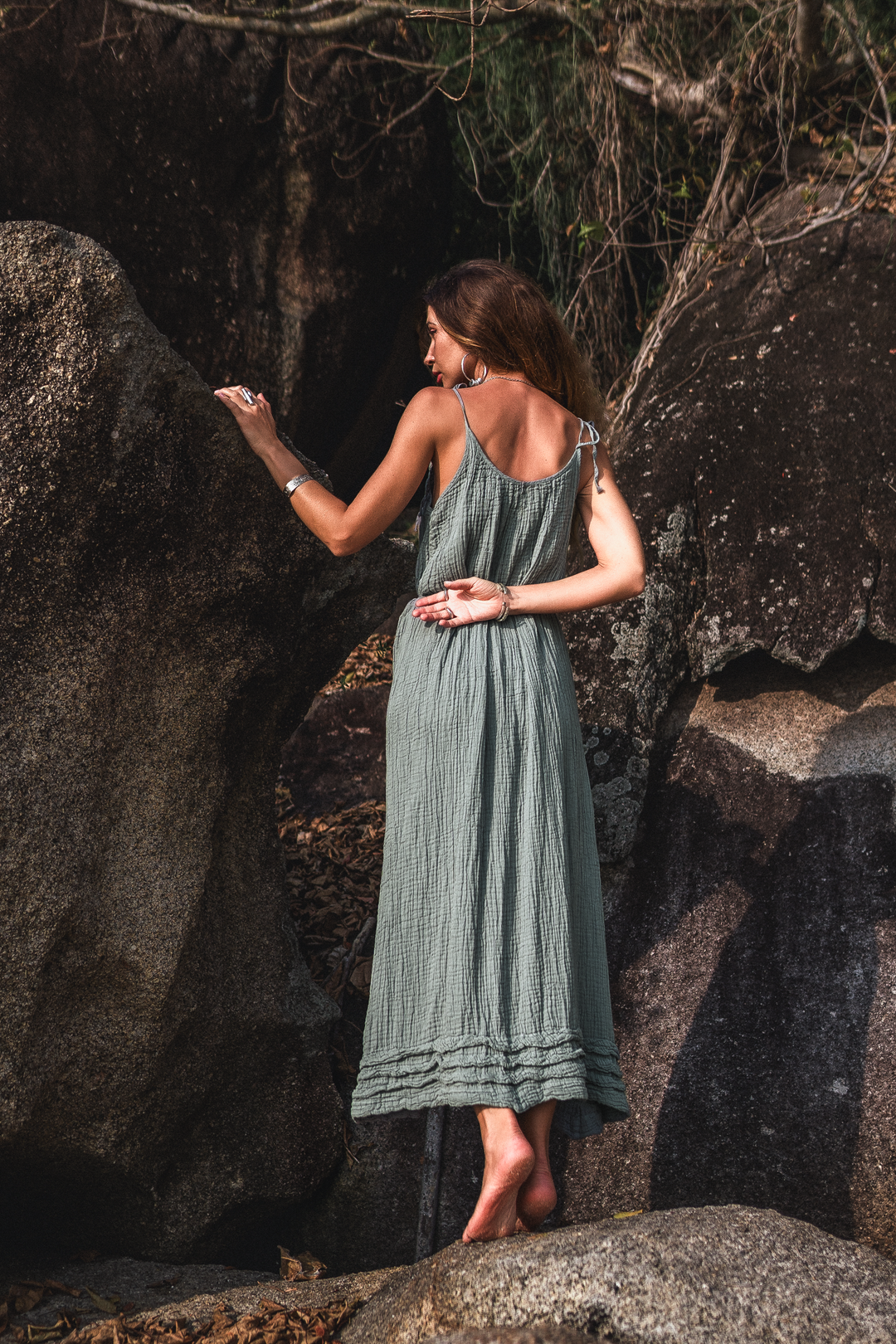 Maxi Dress "Aerinthia"  Sage Grey