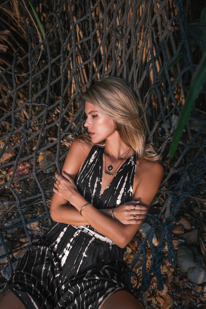 Tie Dye Dress Kiana Black