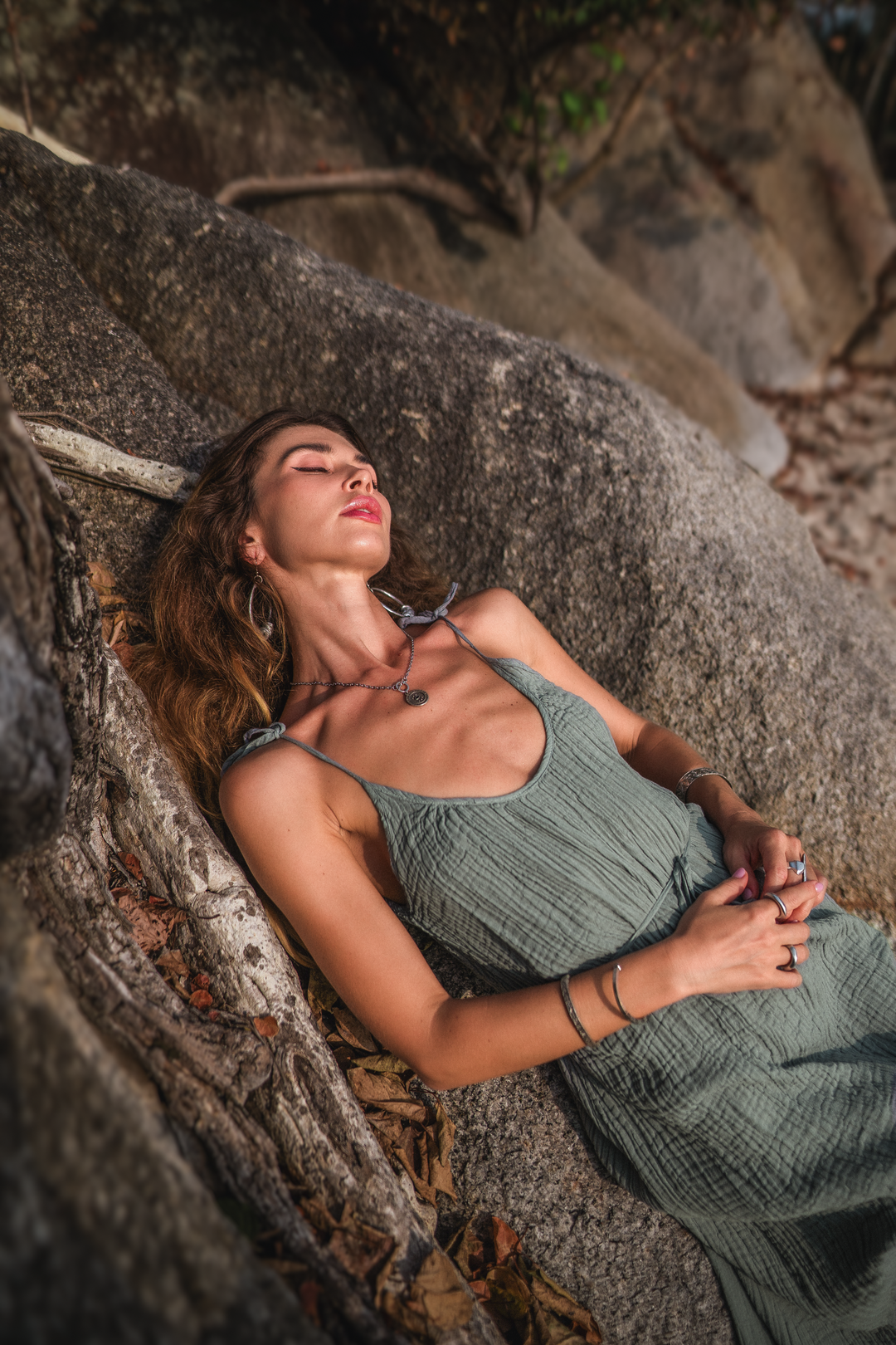 Maxi Dress "Aerinthia"  Sage Grey