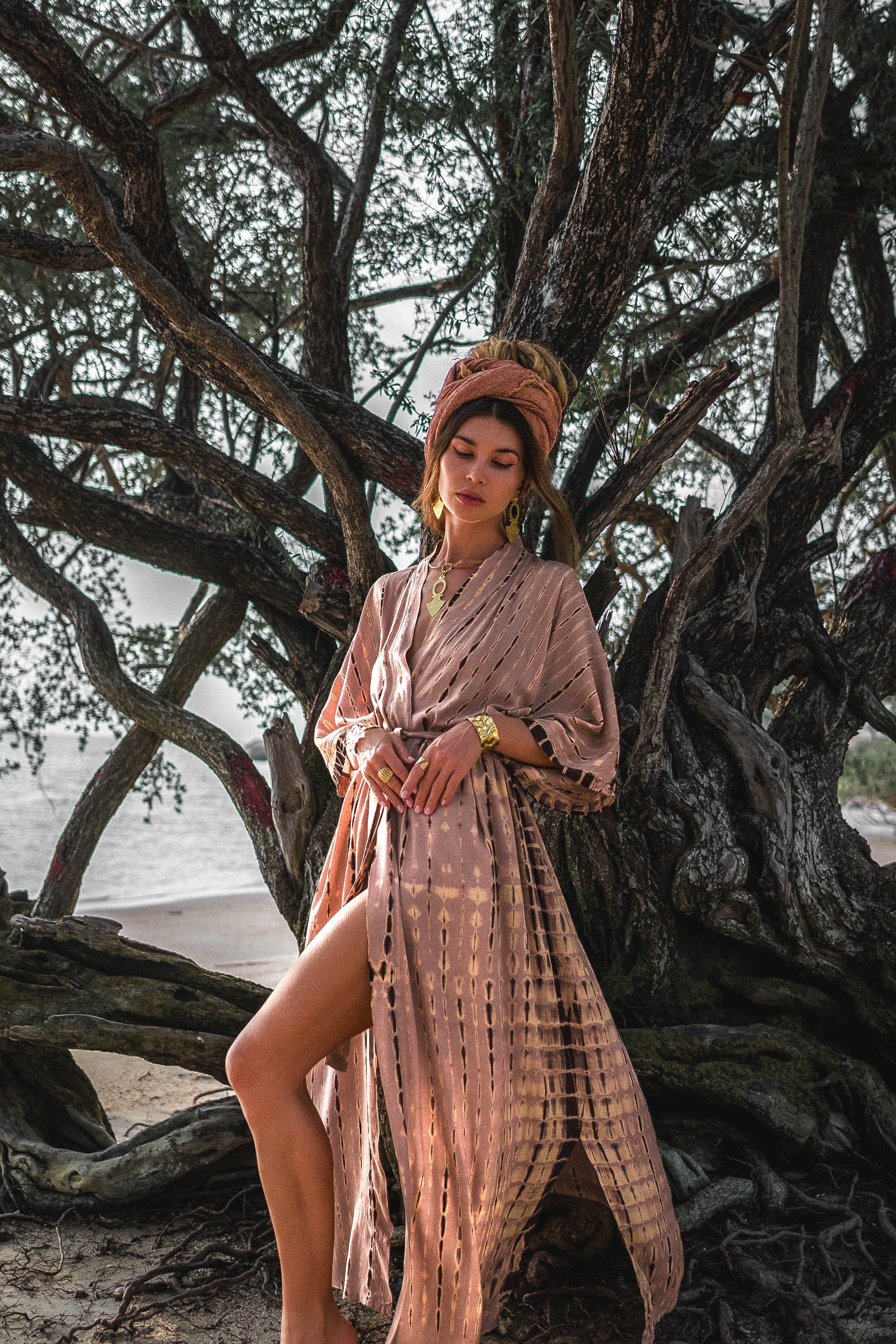 Nālani Kimono with Pockets Lioness – Thaluta