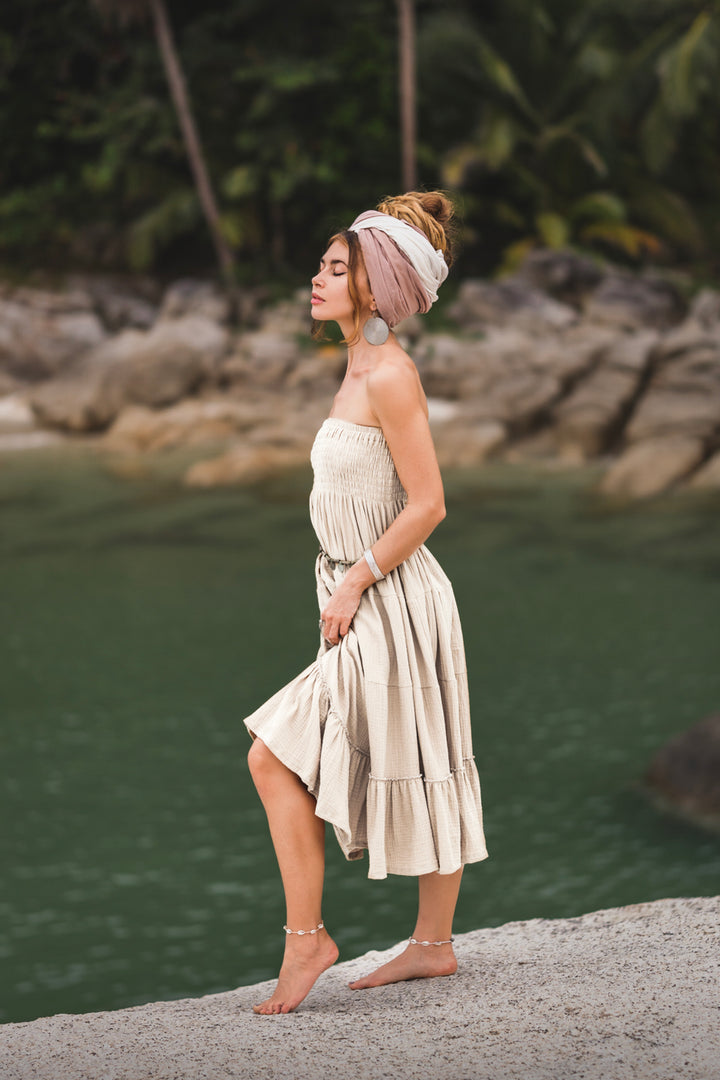 Gauze Maxi Skirt & Dress Aotea Sand