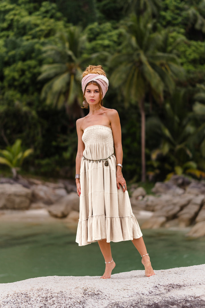 Gauze Maxi Skirt & Dress Aotea Sand – Thaluta