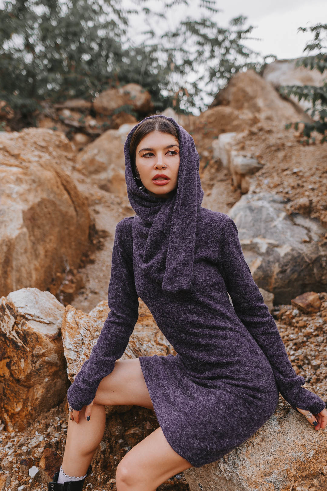 Sweater Dress Tinúviel Purple