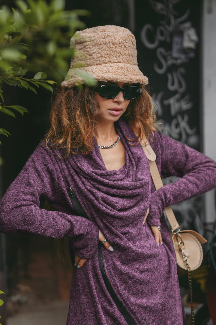Asymmetrical Sweater Achara Purple