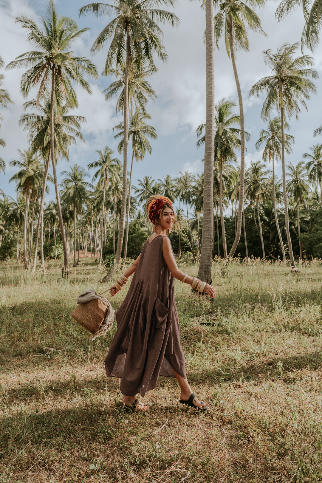 Maxi Dress Wayan Brown