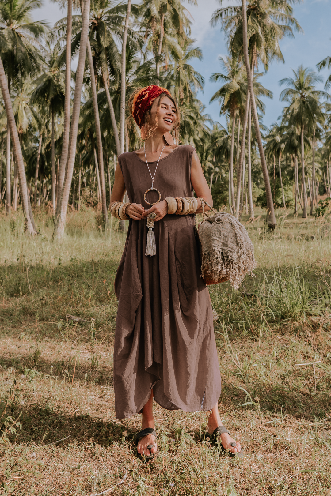 Maxi Dress Wayan Brown