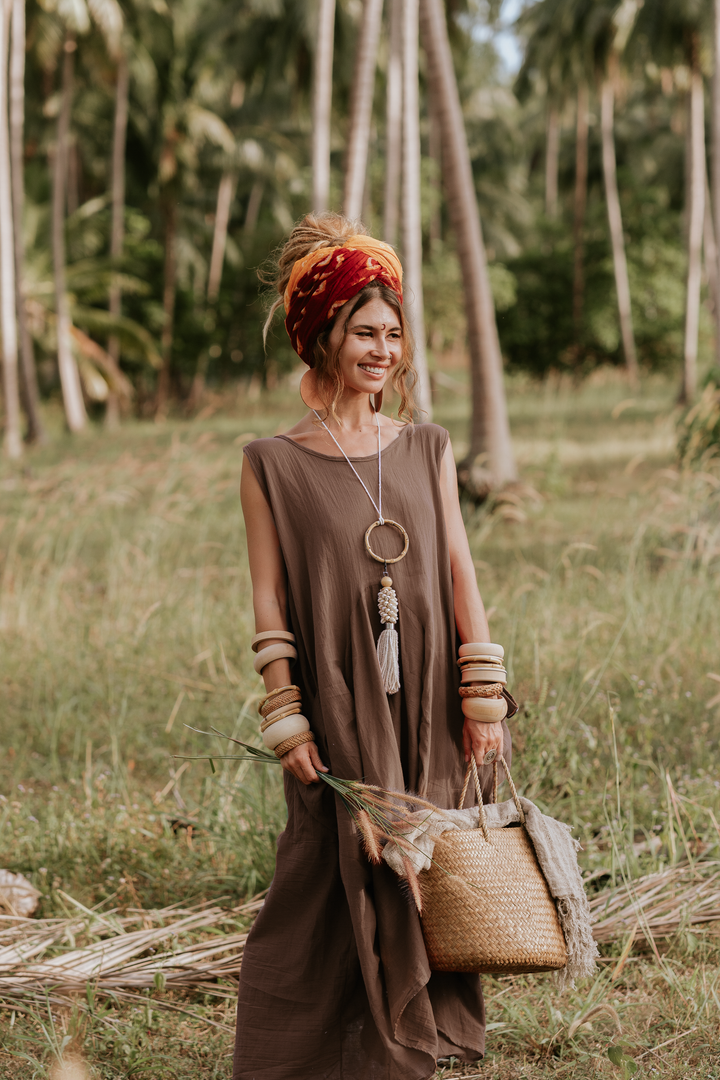 Maxi Dress Wayan Brown