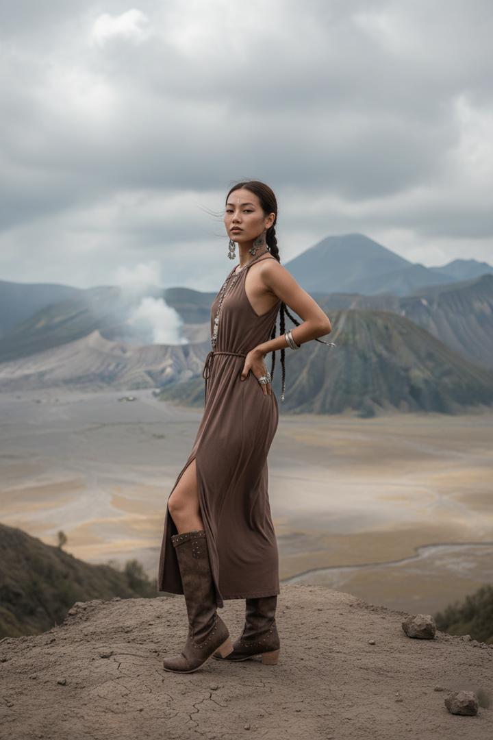 Dune Wrap Dress Mocha