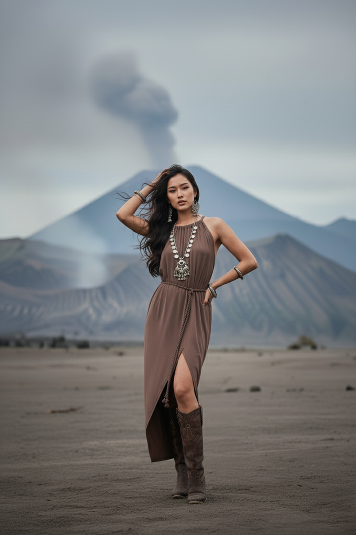 Dune Wrap Dress Mocha