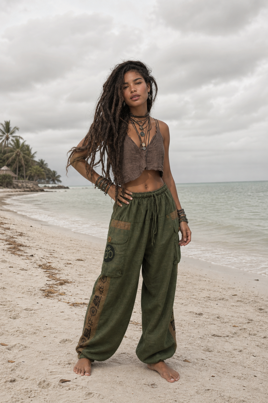 Earthbound Yoga Pants Olive - Unisex
