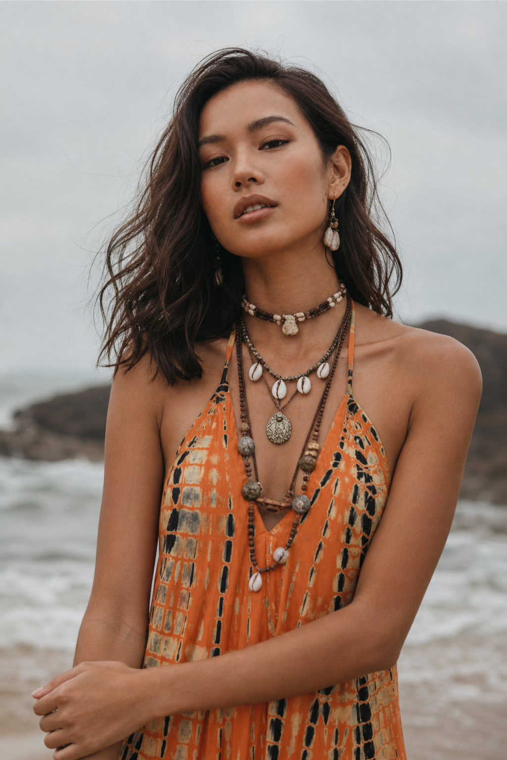 Flamingo Tie Dye Dress Firestorm