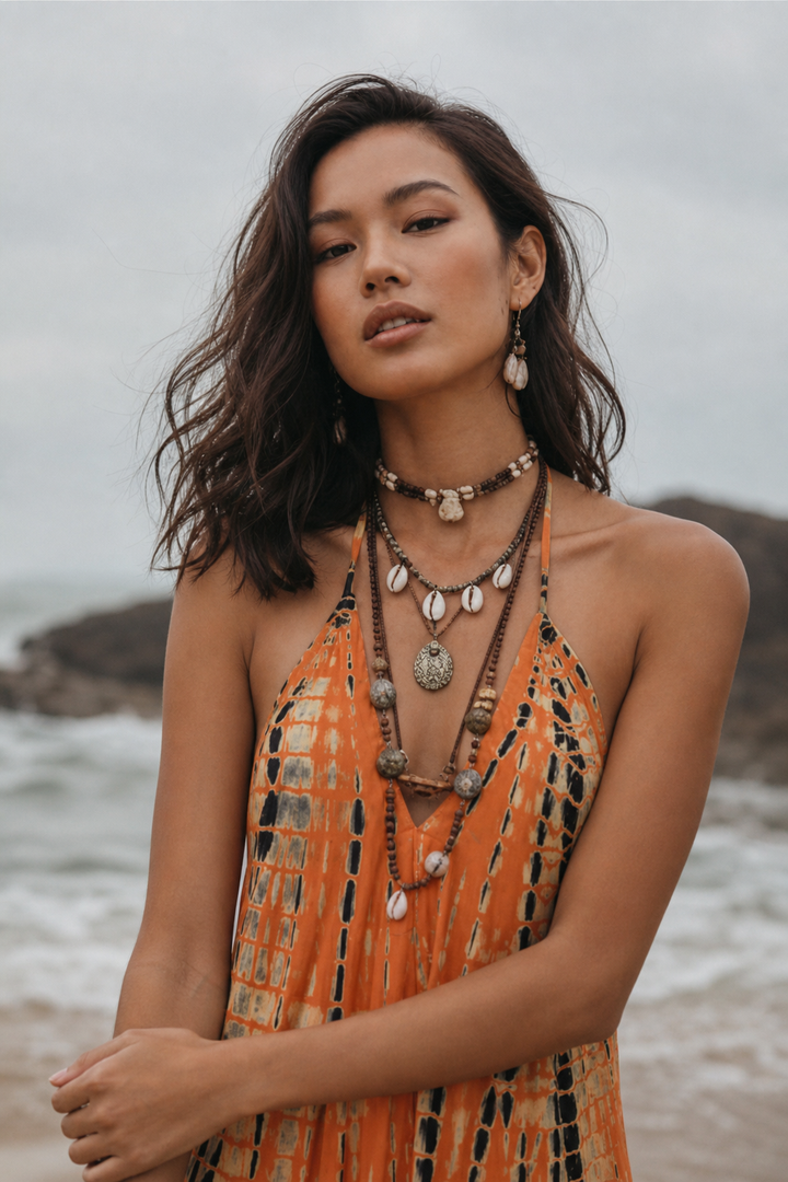 Flamingo Tie Dye Dress Firestorm