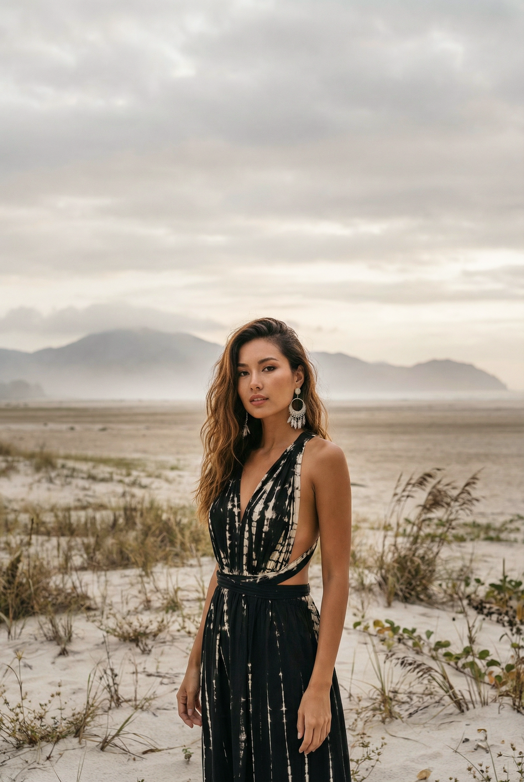 Tie Dye Dress Kiana Black