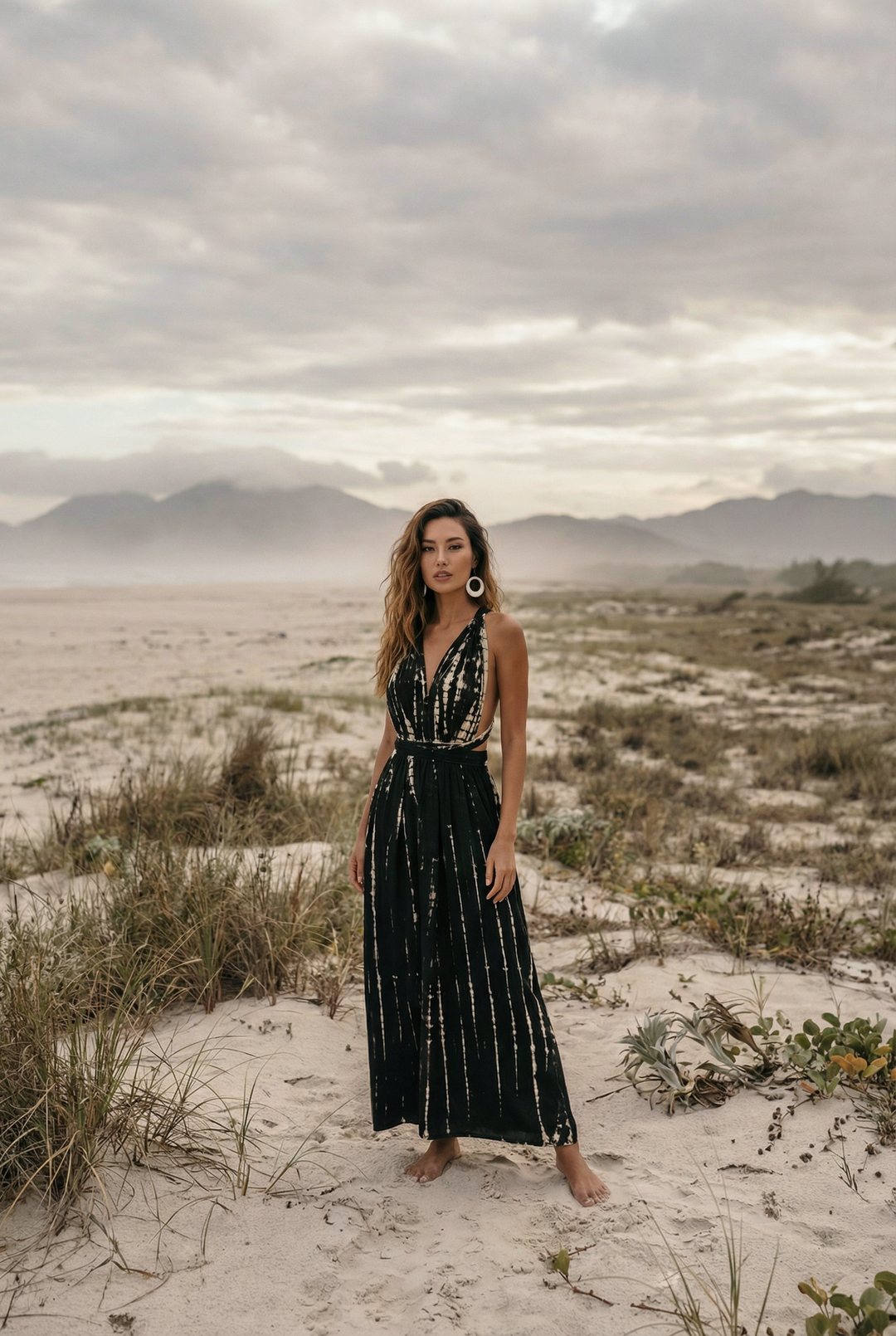 Tie Dye Dress Kiana Black