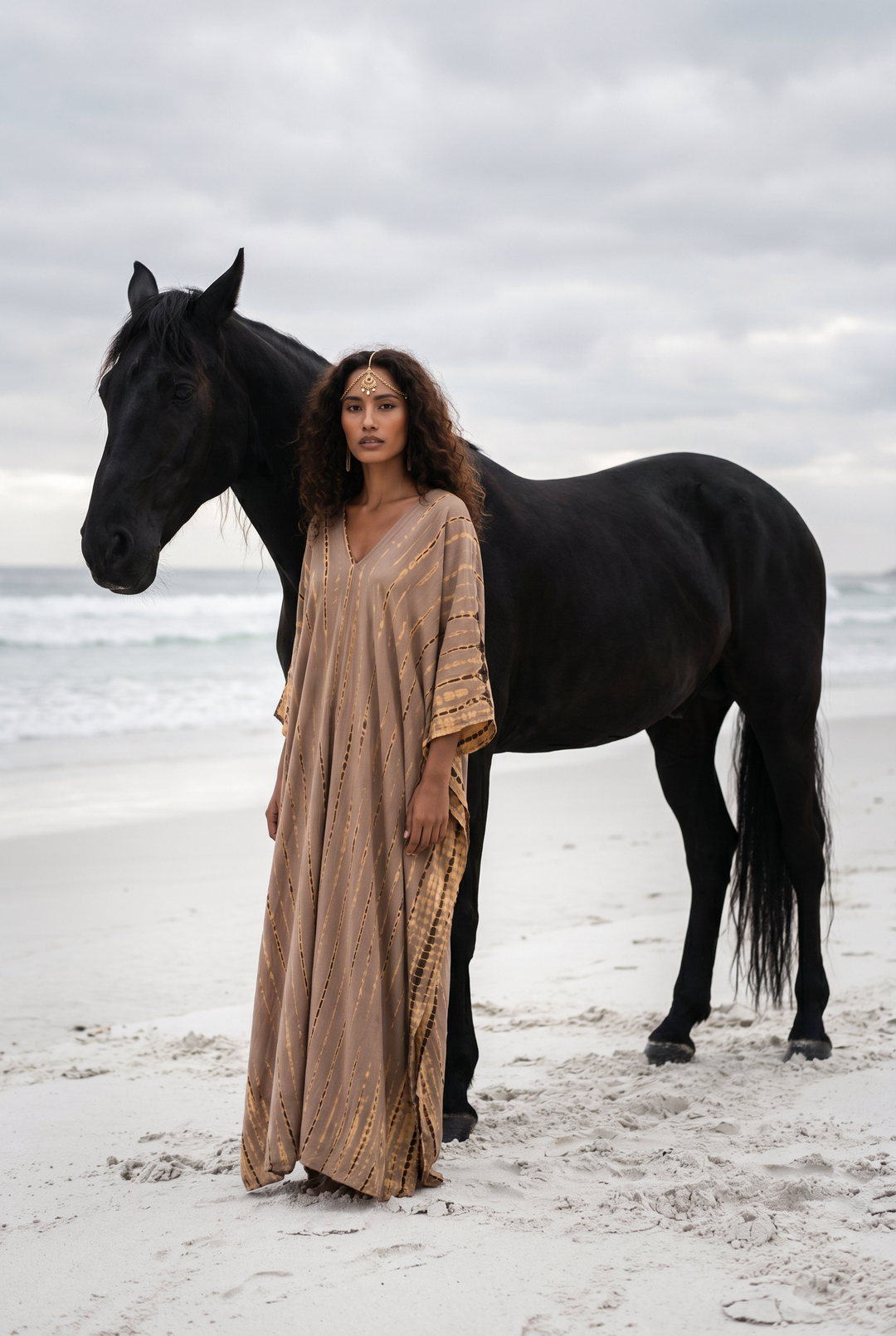 Maxi Kaftan Dress Tie Dye Lioness