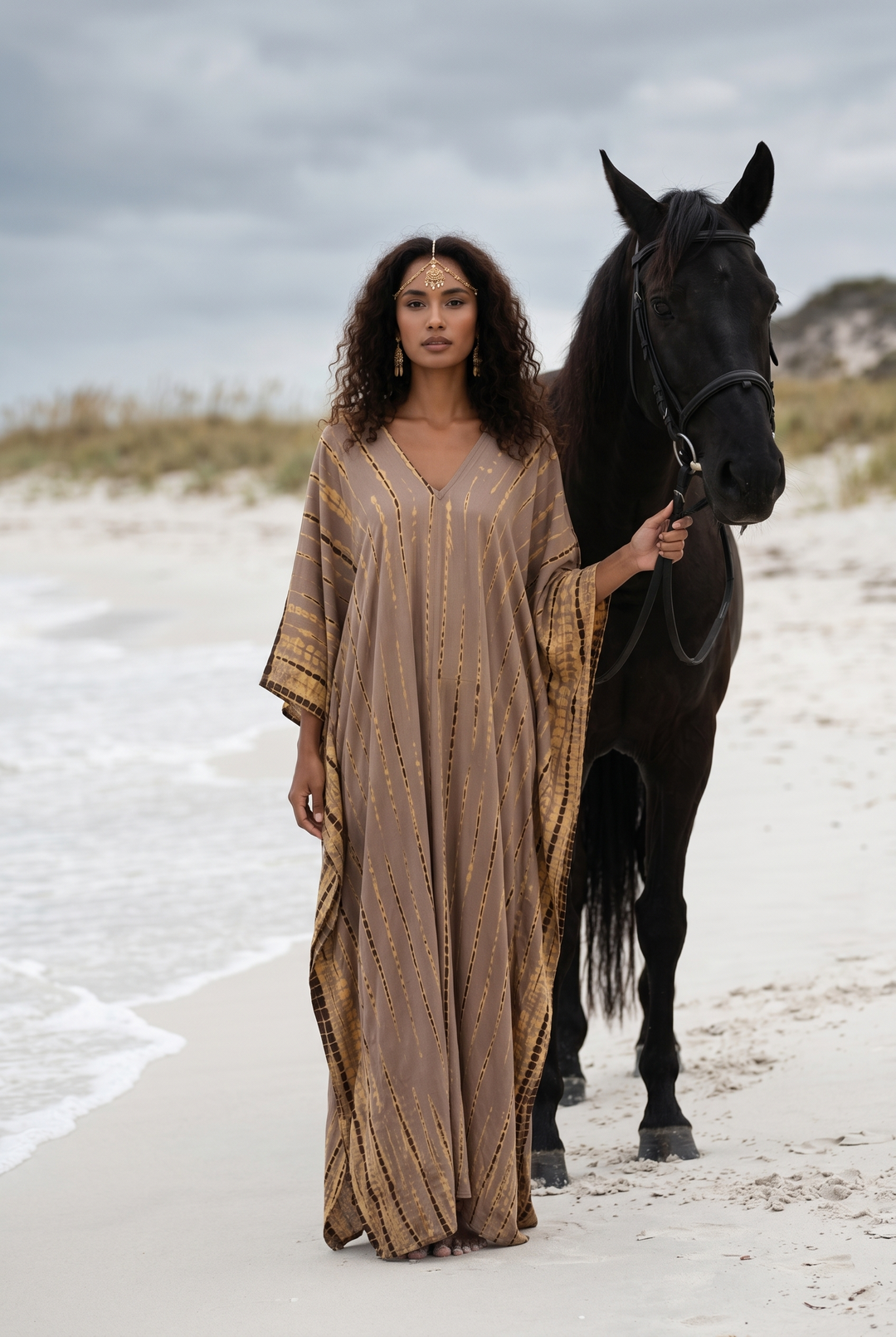 Maxi Kaftan Dress Tie Dye Lioness